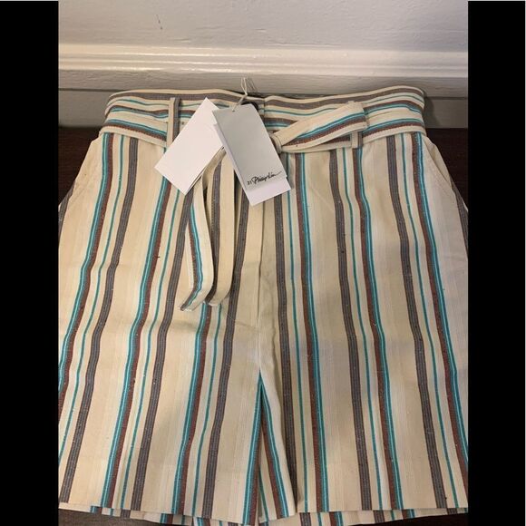3.1 Phillip Lim striped paper bag shorts size XS, NWT - Picture 6 of 11